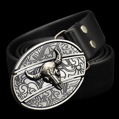Leather Belt with Knife Buckle