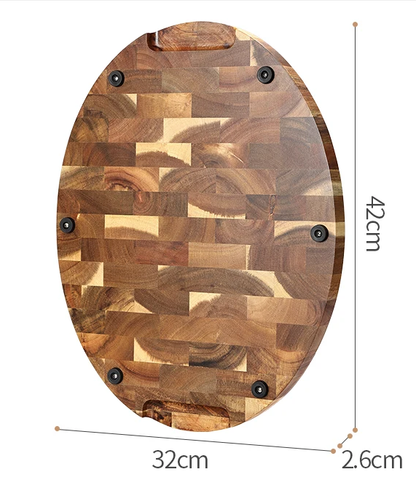 Round Acacia Wood Serving Board